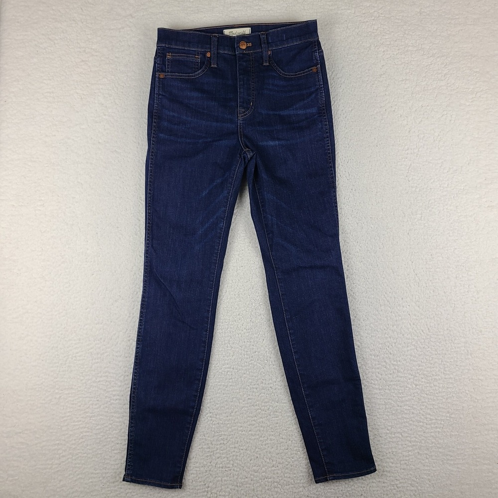 Madewell Jeans Womens 26 Blue 10" High Rise‎ Skinny Dark Wash Denim